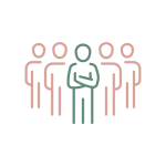 Icon representing strong leaders — calm, confident, resilient under pressure